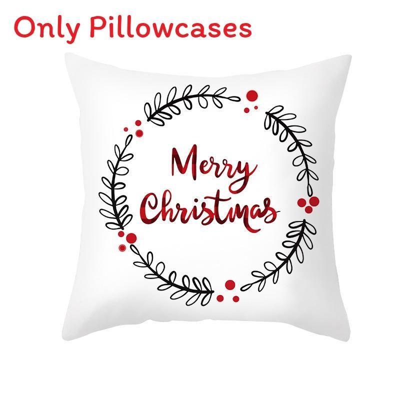 Merry Christmas Cushion Cover Xmas Home Sofa Throw Pillow Case Printing Garnish