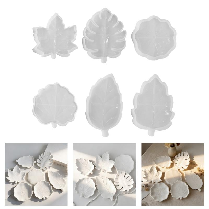 Flexible Food Grade Silicone Leaf Shaped Mould For Crystals Epoxy Art Projects