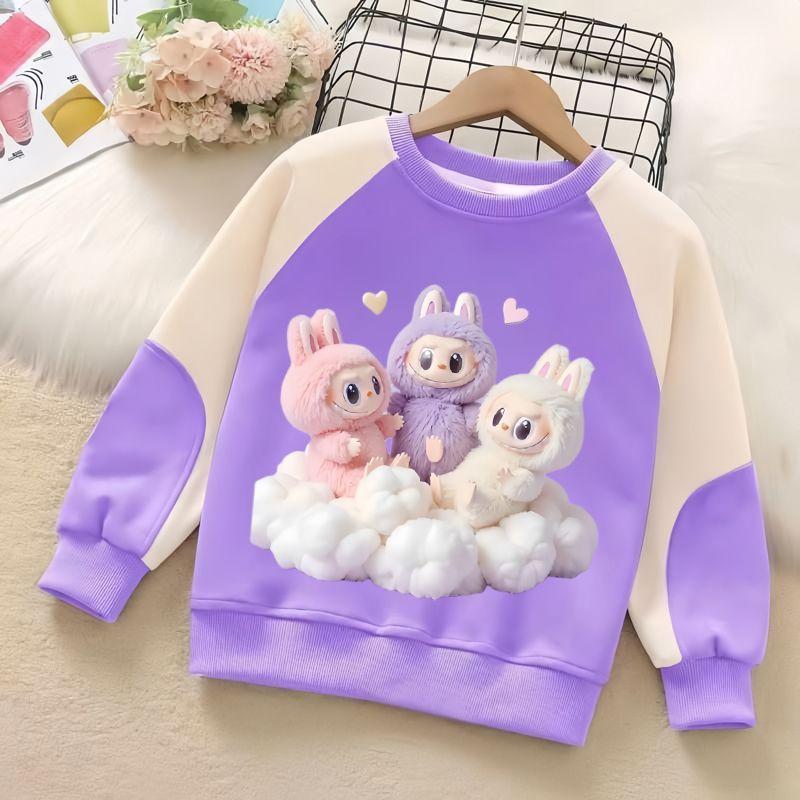 Dětská volná roztomilá mikina s patchworkem, módní kabát s dlouhým rukávem pro chlapce a dívky na jaro a podzim