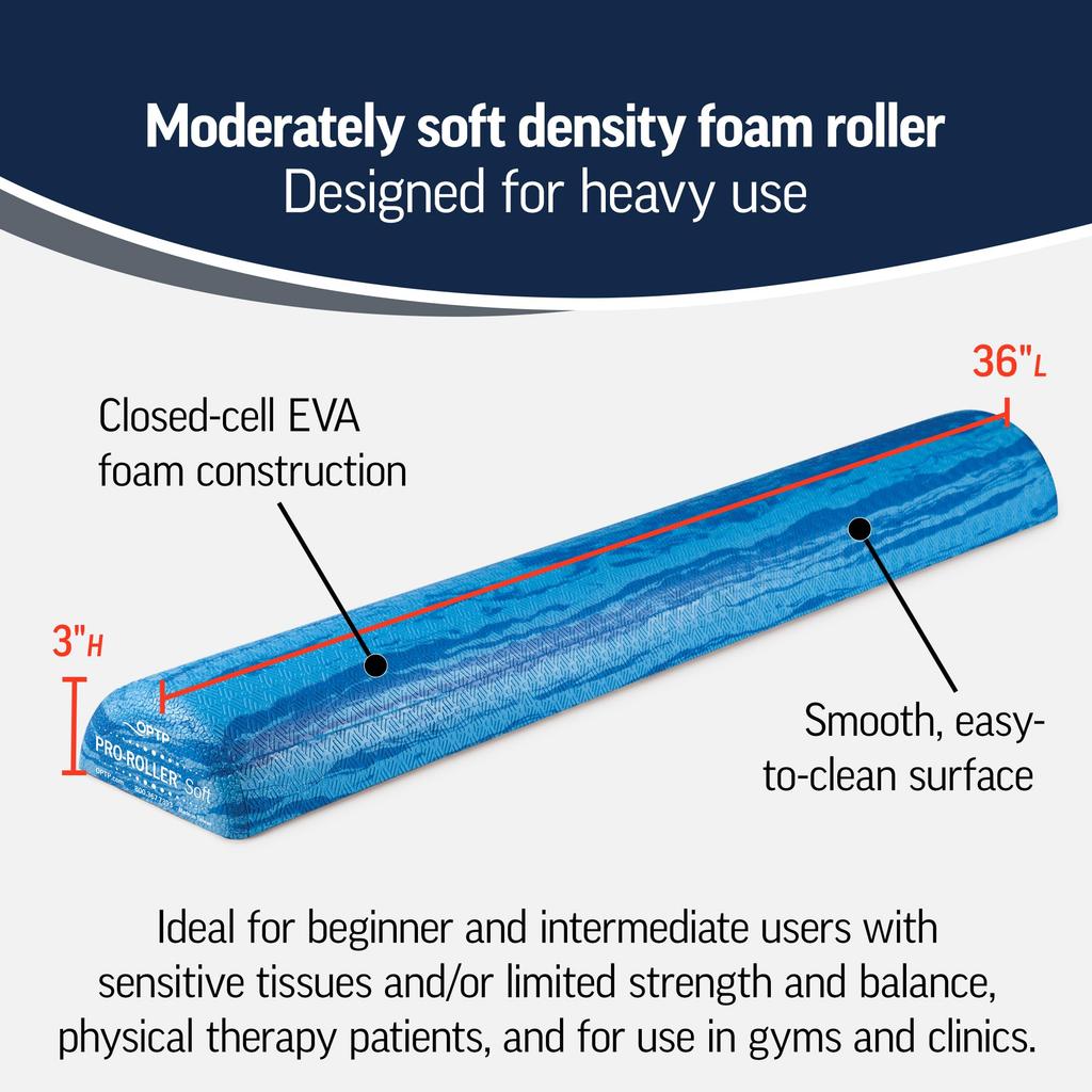 OPTP Soft Half Foam X X PSFH36B PRO-Roller Roller, 36" 6" 3",