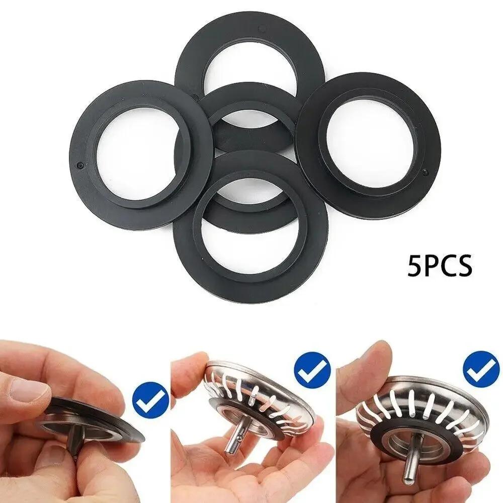 5Pcs Portable Rubber Seal Strainer Plug Washer Franke Fitting Replacement Washer Kitchen Sink Part Sink Drainer