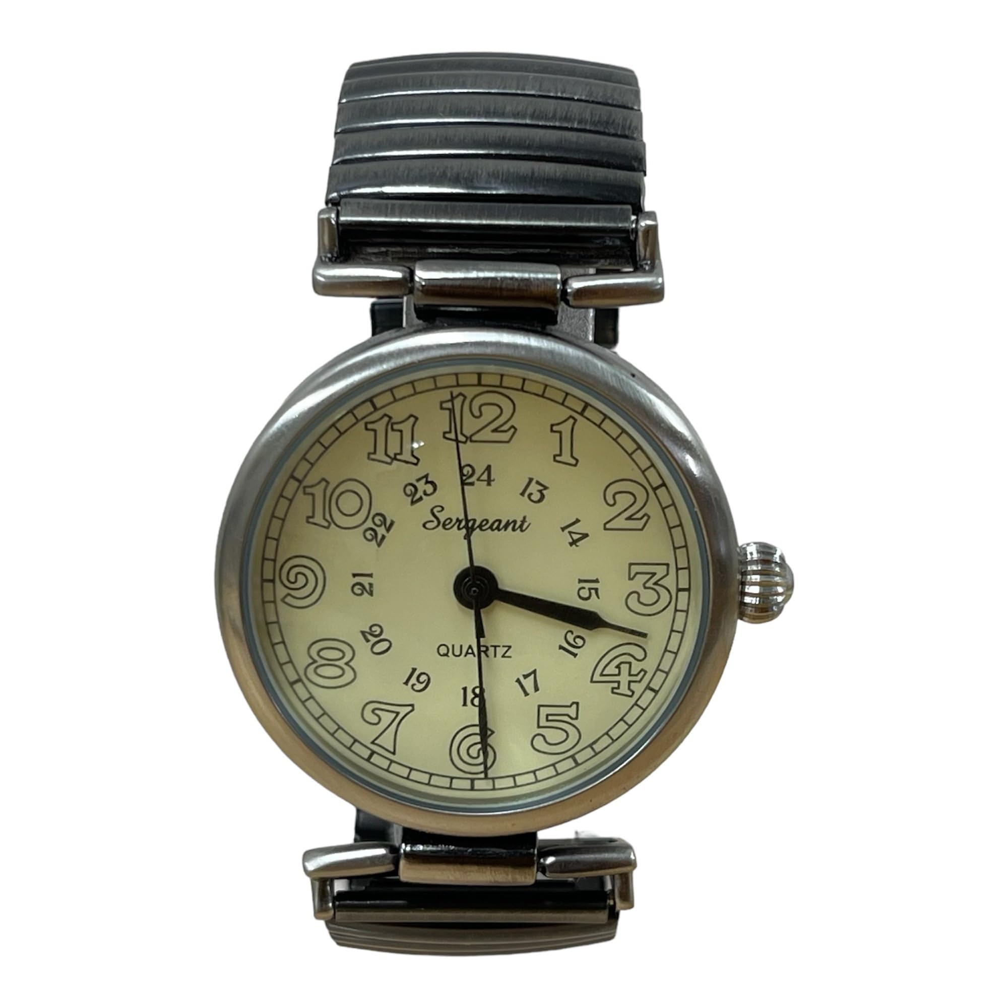 

Наручные часы в старинном стиле с цветными мехами для мужчин (старинное серебро)