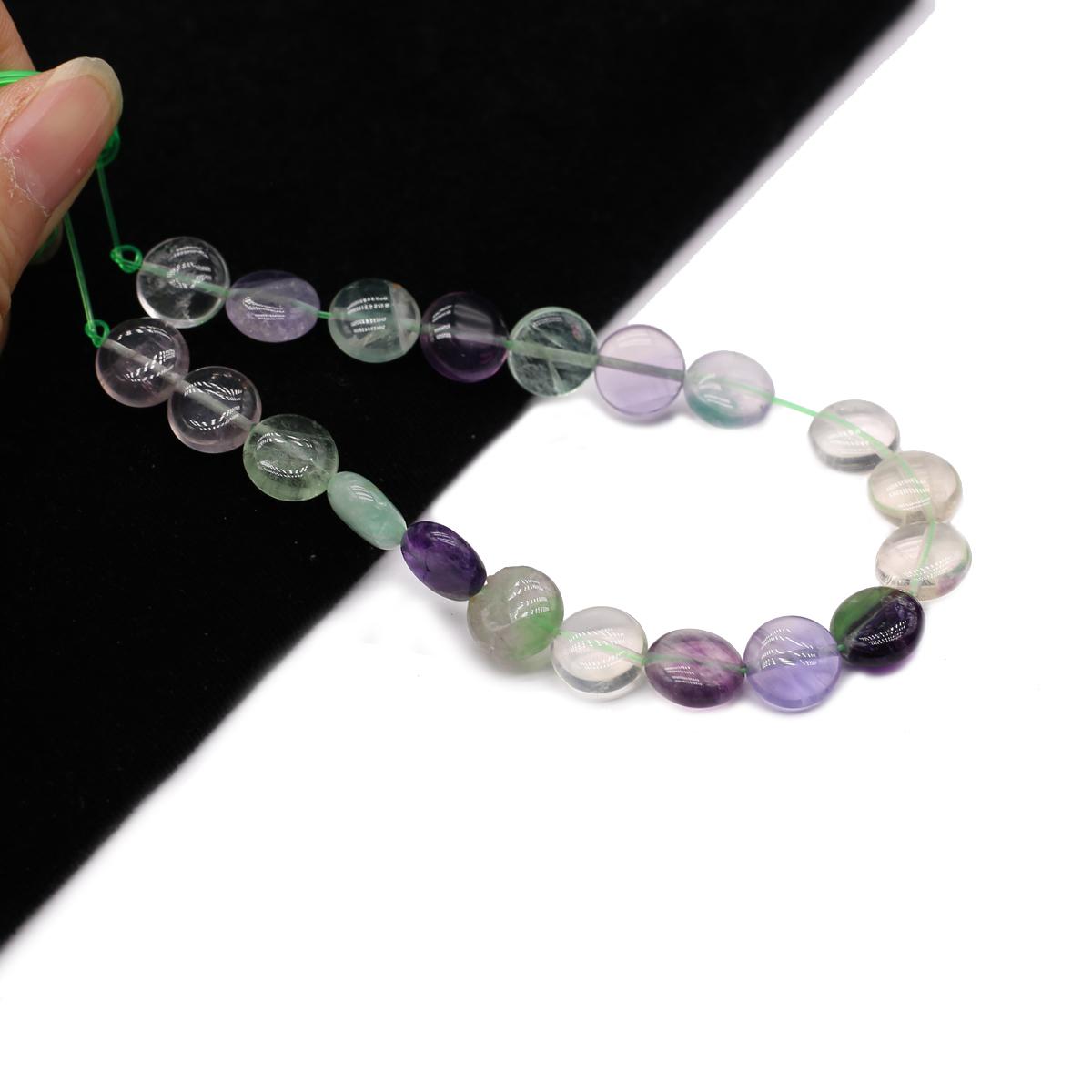 

1 нить, круглая бусина цвета сияющего флюорита: Раскрывая очарование природного камня в каждой бусинке, DIY-изготовление украшений, материалы для творчества, длина 20 см 1String-20cm разноцветный