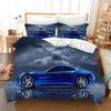 Speed Sports Car Duvet Cover Set Full Queen Size Red Cool Racing Car Bedding Sets Speed Automobile Extreme Sport Quilt Cover Set
