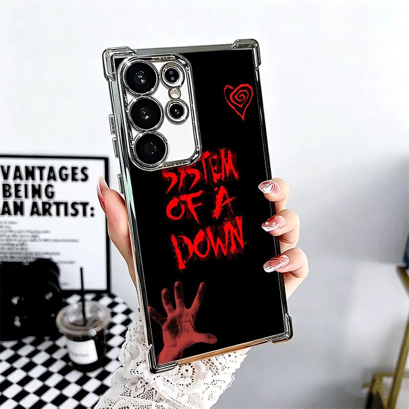 

System Of A Down Soft Phone Case For Samsung Galaxy S26 Ultra S25 Edge S24 FE S23 Plus S22 S21 + S20 Plating Anti-Fall Fundas Samsung S21 Plus