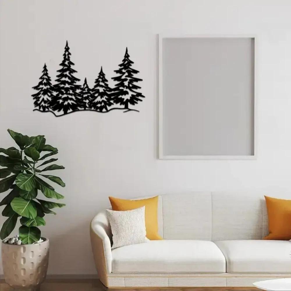Metall Wandkunst Rustikale Kiefer Deko für Hütte Wohnzimmer Kamin Außenbereich