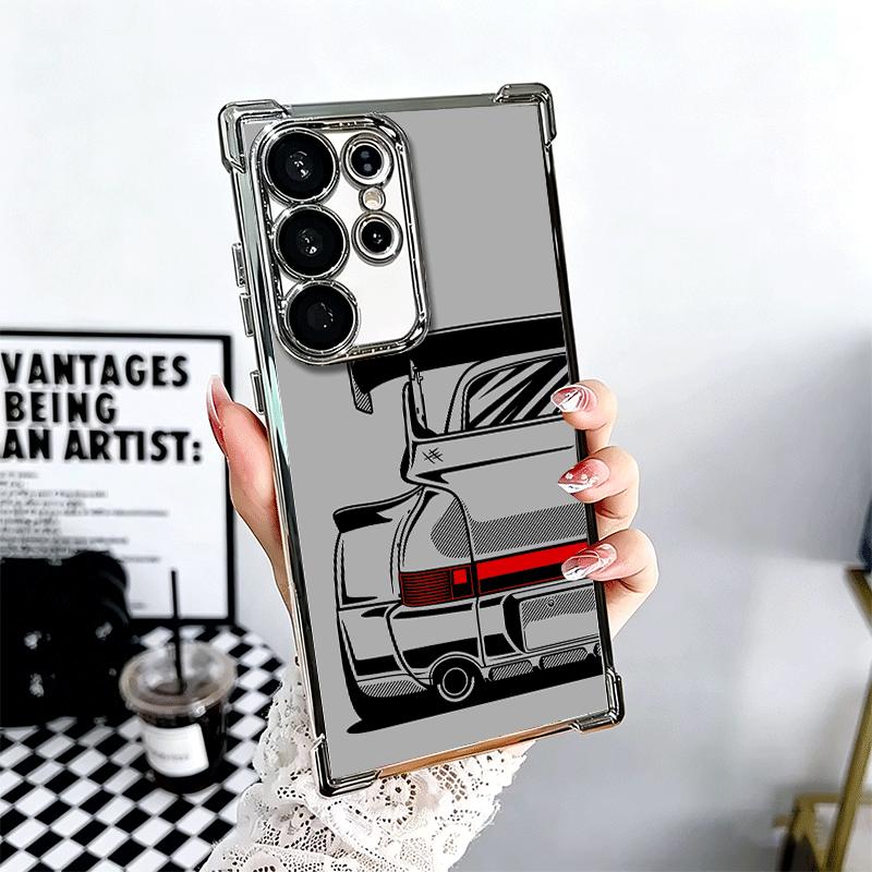 Super Sports Car Simple Desgin Soft Phone Case For Samsung Galaxy S26 Ultra S25 Edge S24 FE S23 Plus S22 S21 + S20 Plating Anti-