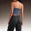 European and American Style Sexy Denim Tube Top for Women