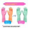 Yunjie Rubber Gloves, Thickened And Wear-Resistant, for Household Cleaning And Dishwashing, Double-Color, 2 Pairs, Medium Size, M Size