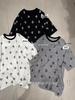 Xiao Wang's Korean Style Plus Size Cartoon T-Shirt - Casual Loose Fit Short Sleeve, Raw Edge