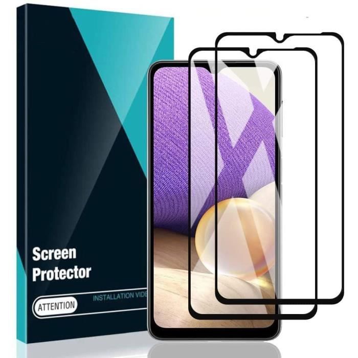 Verre trempé intégral pour Samsung A32 5G - PROSHOP - Pack de 3 Films Ecran Noir - Résistance 9H - Anti rayure