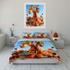 Giraffes On Beach Vacation Duvet Cover Set With 3D Printing Design Soft Polyester Bedding Set All-Season Comfort Luxury Gifts