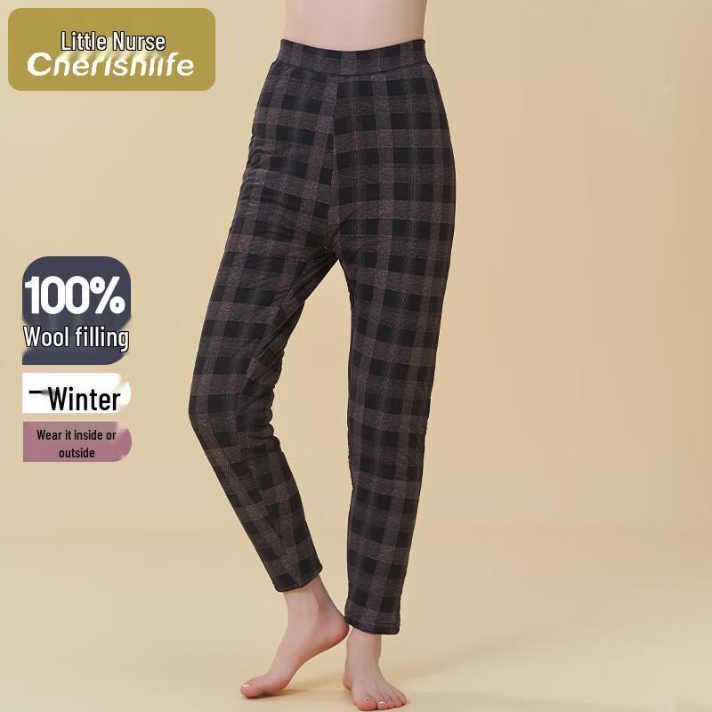 Женские термобрюки с принтом Little Nurse с высокой талией, трехслойные, утолщенные XL (175)