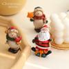 Christmas Resin Ornament Mini Santa Claus Resin Ornament Decorative Gifts Resin Crafts Tabletop Ornament