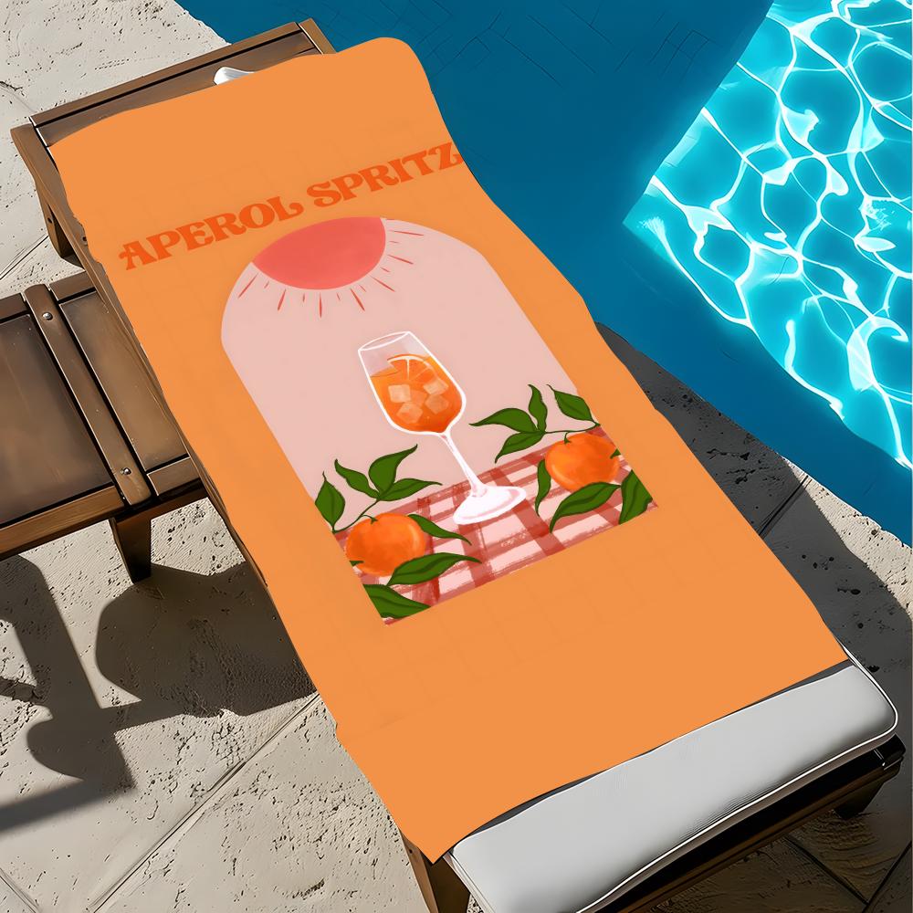 Wind A-AperoolS Orangee Art Towel Towel Soft Pool Gift For Travel Gym Shower Cool Camping Quick Dry Sports  Large Beach Towel