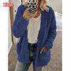 Frauen Herbst Winter Plüsch Sweatshirt Mode Lässig Plüsch Strickjacke Damen Lose Pullover Tops Plus Größe