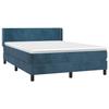 VidaXL Divan Bed and Mattress Dark Blue 140x190cm Velvet 3130839