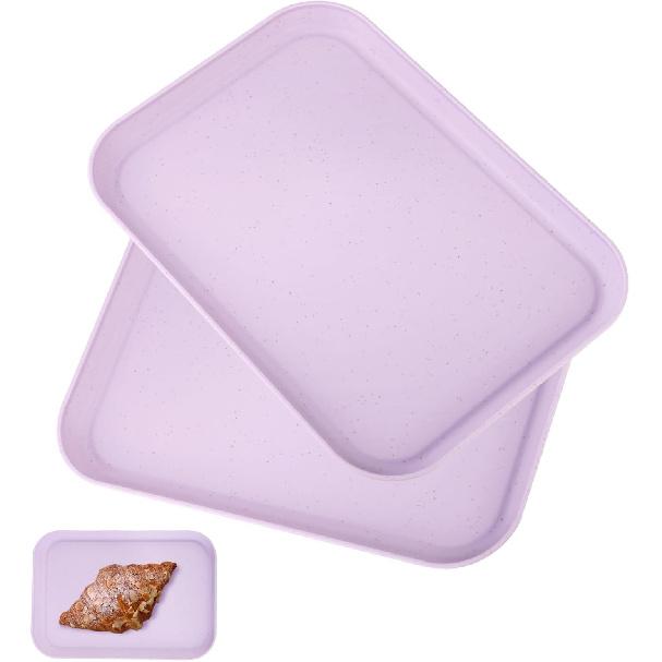 Wood Grain Plastic Serving Platters and Trays,Serving Dishes for Entertaining,Platters Serving Food,Appetizer Serving Trays for