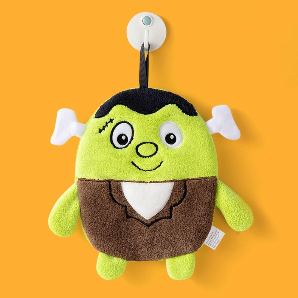 Fashion Halloween Hand Towel Coral Velvet Quick Drying Kitchen Towel Water Absorption Portable Dish Towels
