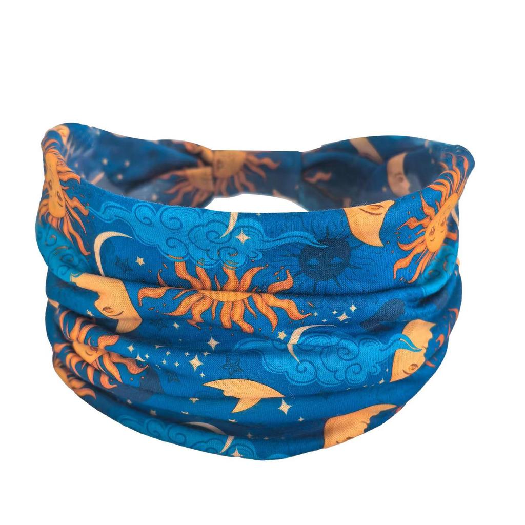 Women's Bohemian Cashew Yoga Headband - Sweat-Absorbing, Elastic Cotton Hair Accessory