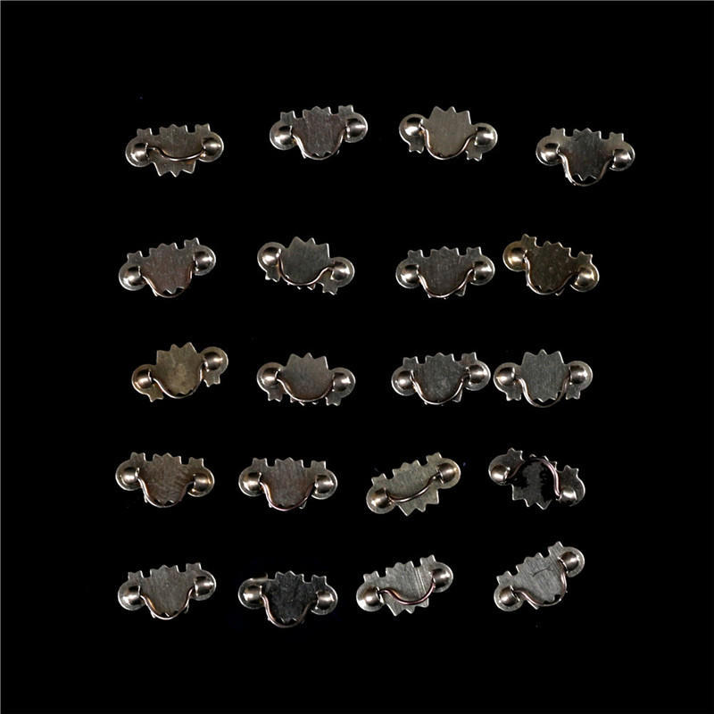 20Pcs Dollhouse Miniature 1:12 Scale Gold Brass Cabinet Drawer Handles Pulls