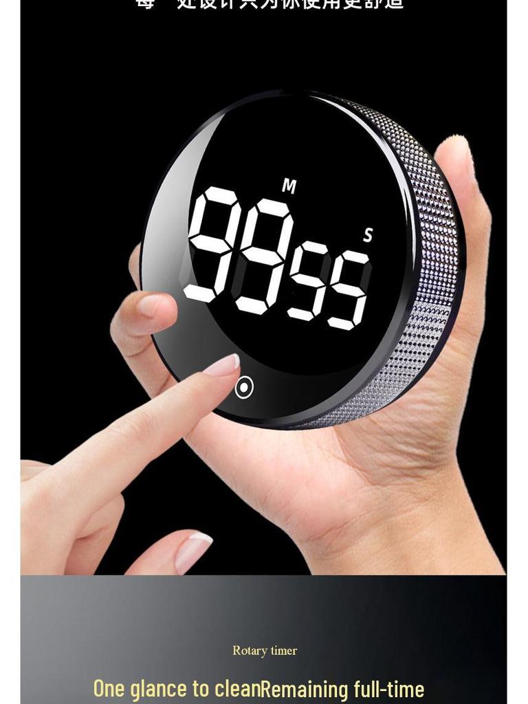 Multifunctional Electronic Rotating Timer Kitchen Alarm Stopwatch with Magnetic Reminder