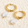 Real Natural Irregular Pearl Earring Stainless Steel Jewelry For Women Men Accessories Round Hoops Piercing Baroque Boucles Gift