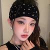 Cross-Border Elegant Rhinestone Wide Headband for Women