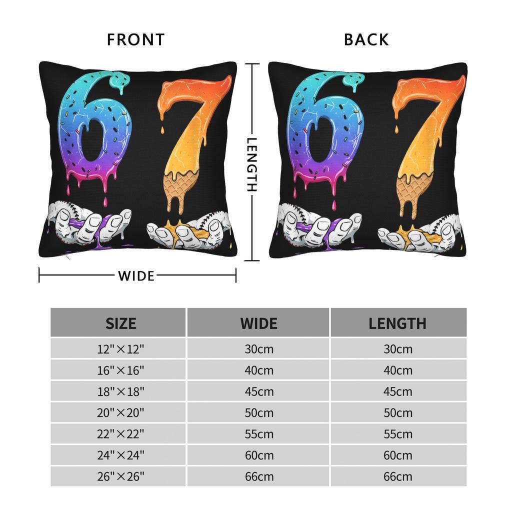 6 7 six Seven Meme 67 Pillow Cover  Morden Pillow Case For Living Room Chair Custom Pillowcases Birthday Present
