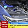 2 ШТ. Защитная крышка переднего моторного отсека автомобиляДля BMW 3 серии G20 2019-2025 Аксессуары для модификации и украшения фар