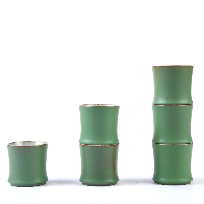 1 Stück Kreative Keramiktasse Grüne Bambus-Teetasse