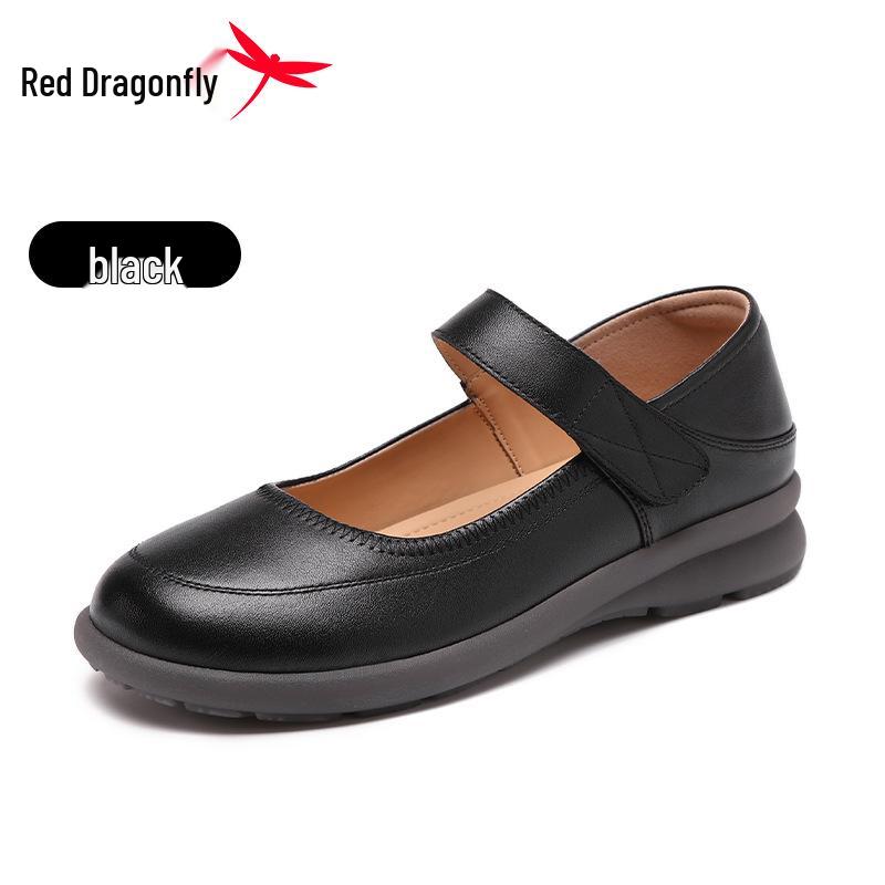 Red Dragonfly Women s Autumn Casual Leather Mary Jane Shoes 39 чёрный
