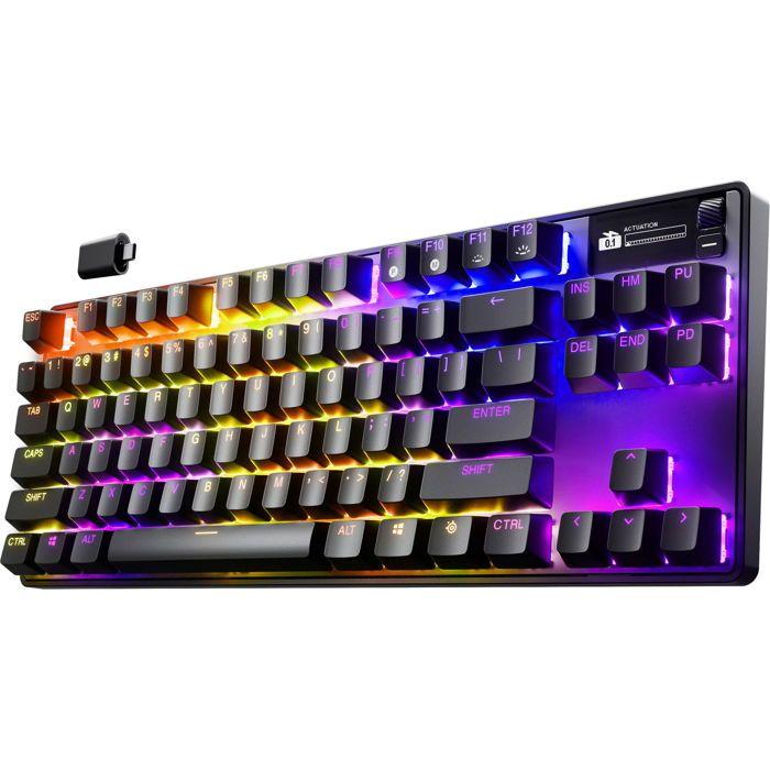 SteelSeries Apex Pro TKL Wireless Gen 3 - HyperMagnetická herní klávesnice - Spínače OmniPoint 3.0 - Nastavitelný aktivační bod