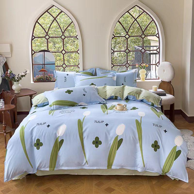 Home Warm Thickened Polished Four-piece Set Cashmere Bed Sheet Quilt Cover Dormitory Three-piece Set Bedding