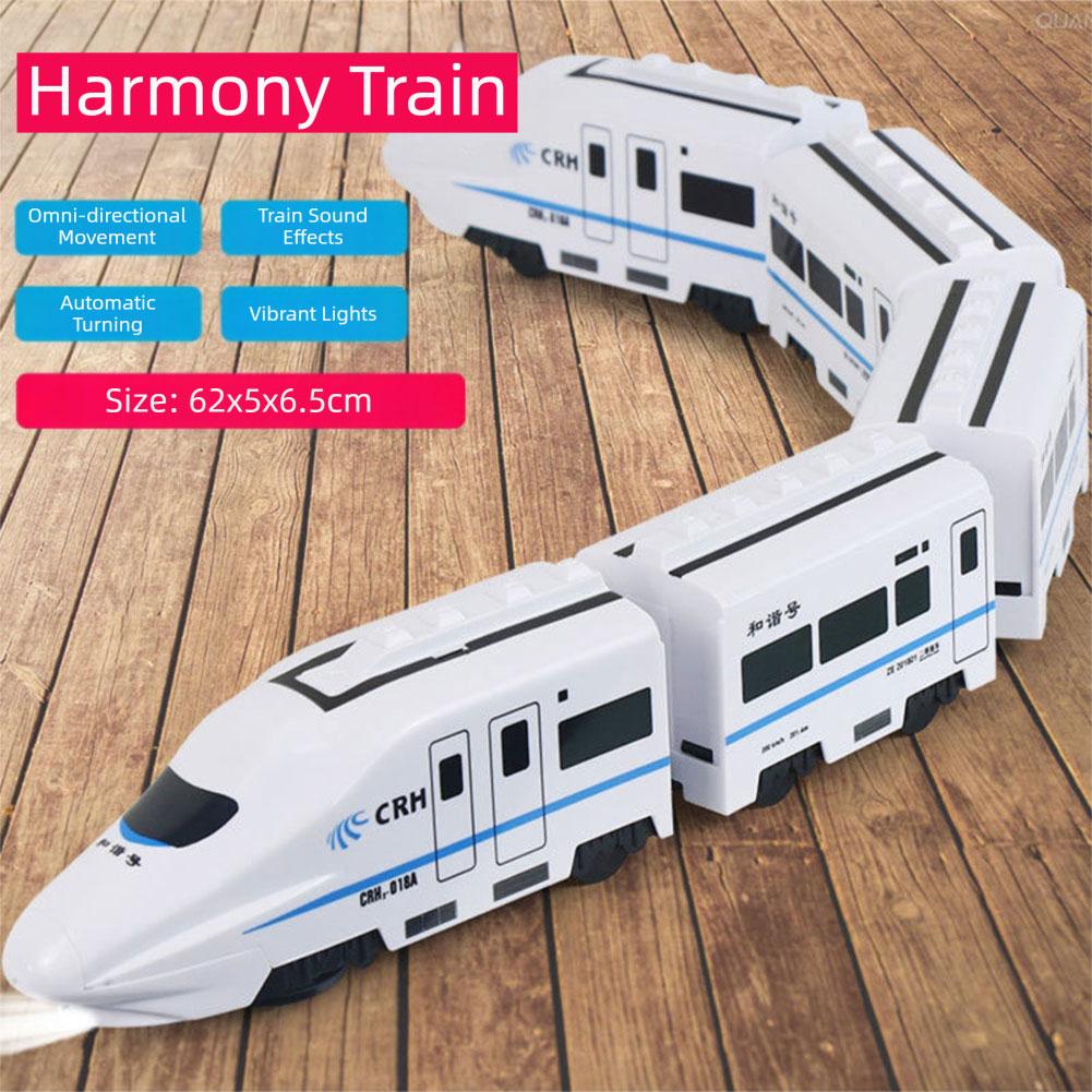 Electric High-Speed Trains Toy Smart Chain Trains Omni-Directional Movement Light Sound Immersive Play Learning Fun Xmas Present