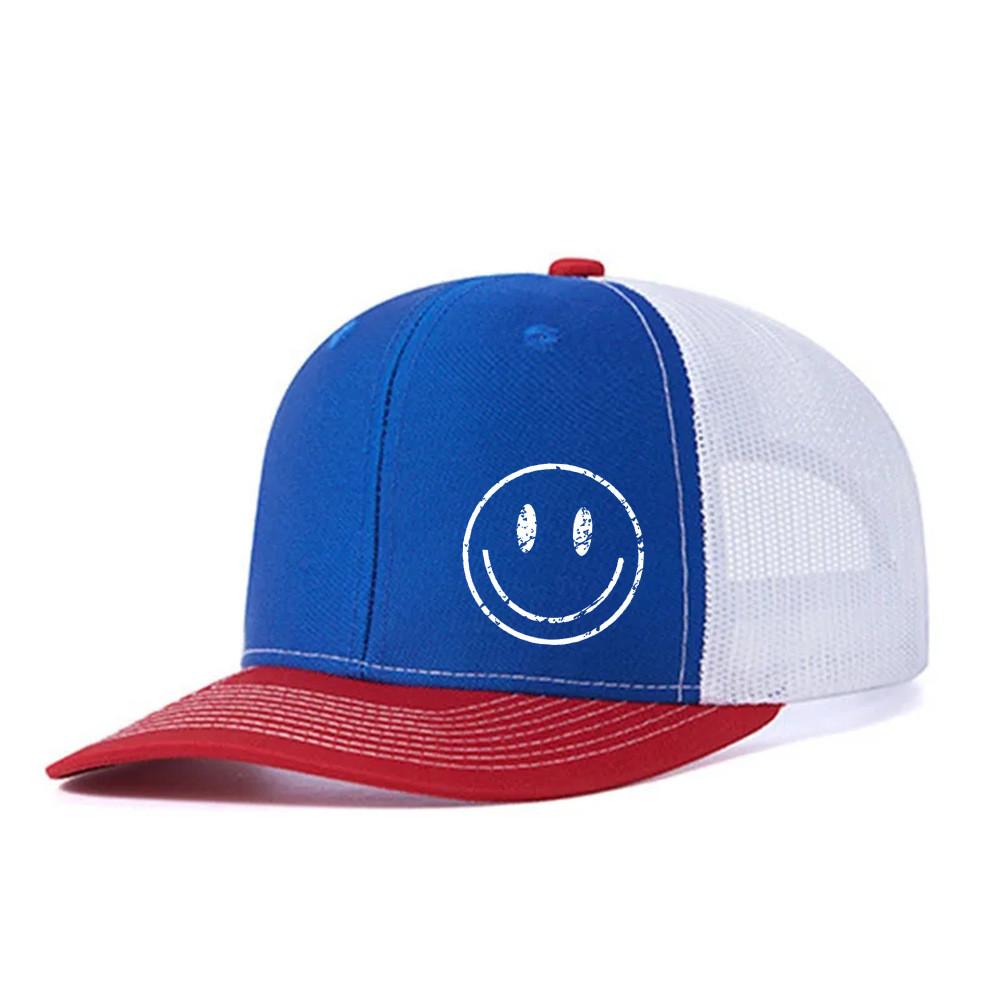 Outdoor Breathable Baseball Cap With Embroidered Smile Face For Casual Summer Wear