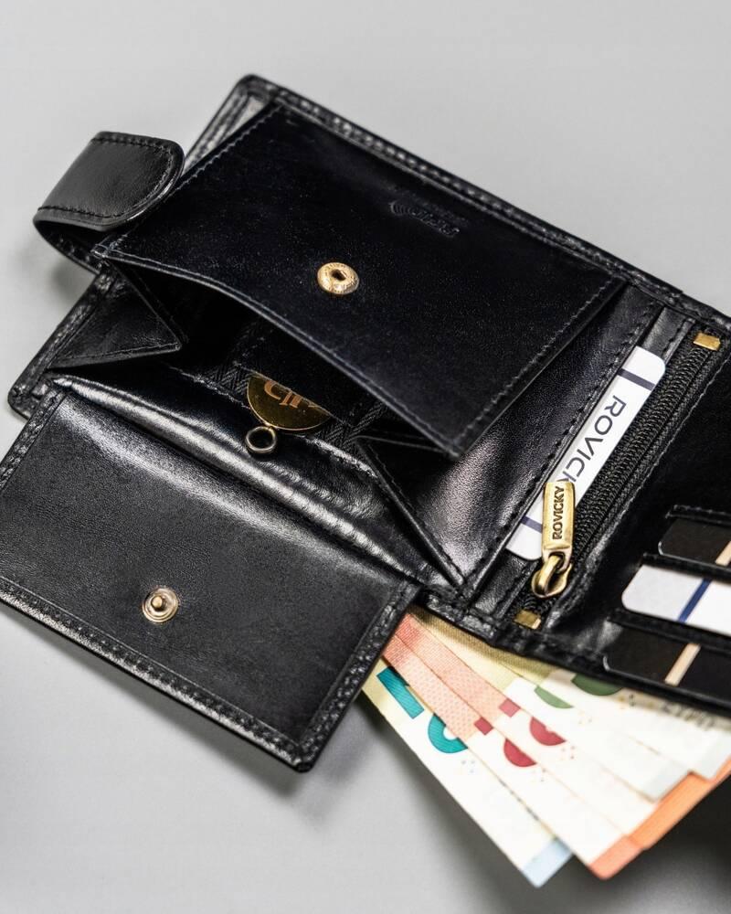 Men's Leather Wallet with RFID System - Rovicky