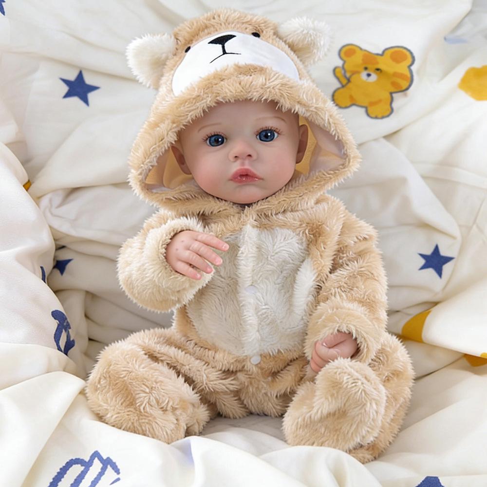 18-inch Realistic Reborn Baby Doll with Silicone Cloth Body - 46cm Cute 3D Skin, Perfect Gift. Cloth Body 18 inch
