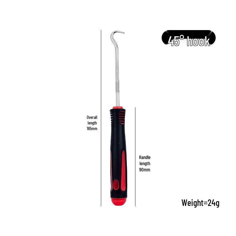 4-Piece Oil Seal Hook Set for Auto Repair - O-Ring Puller & Remover Tools