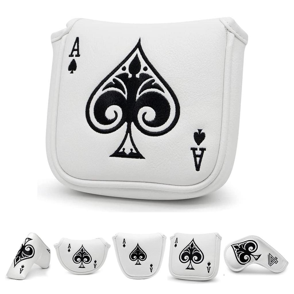 Putter Cover Iron Cover Putter Case Head Cover Mallet Type Pin Type PU Leather Stylish Simple Design (neo Mallet Type)