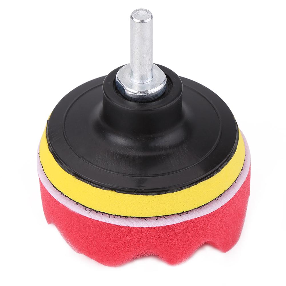 12Pcs 3 Inch Sponge Buffing Polishing Pad Kit for Car Polisher with Drill Adapter