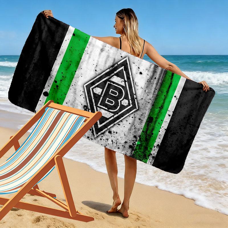Gladbach FC Print Beach Towel, Large Soft Quick Dry Towel for Beach Camping Swimming