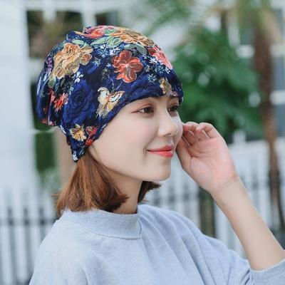 Comfortable Chemo Cap Floral Pattern Head Scarves Stretch Slouchy Turban  Fashion Accessory