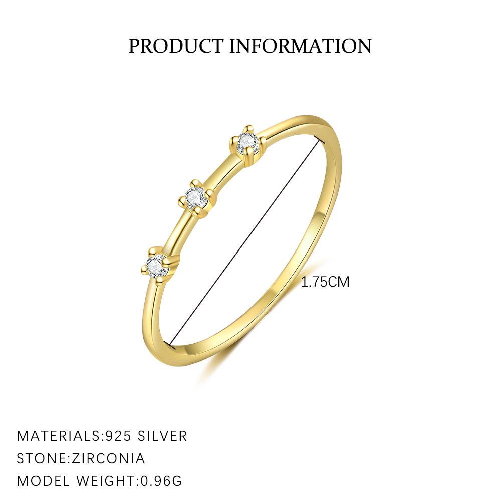 

925 Sterling Silver Colorful Zircon Stars Moon Open Ring for Women French Exquisite Sweet Jewelry Gifts