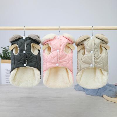 Winter Warm Dog Cat Clothes Fur Collar Small Dogs Puppy Coat Thick Cotton Pet Jacket Outfits Clothes for Small Dog Chihuahua Pug