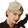 Fascinators Hat for Women Ladies 20s 50s Vintage Pillbox Hat Bridal Wedding Cocktail Tea Party Headwear with Veil