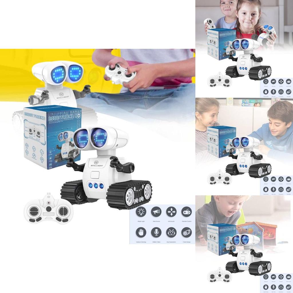 Mini Remote Control Programming Robot With Colorful Led Lights And Gestures For Kids