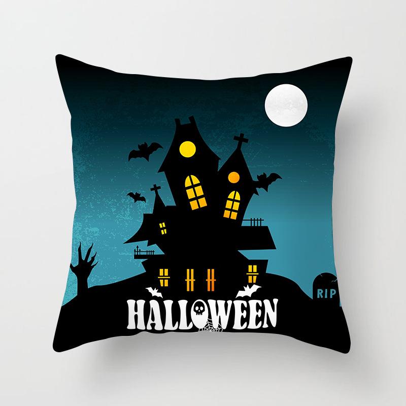 New Halloween Peach Skin Pillow Cover Festive Home Sofa Pillow Cover