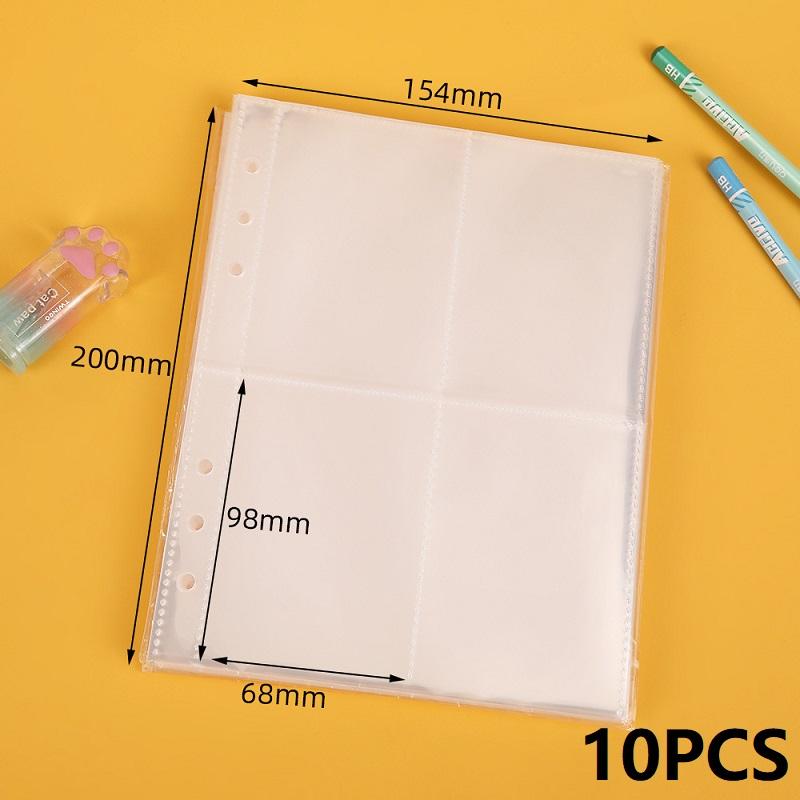 

A5 Binder Cute Transparent Binder Notebook Filing Cabinet A5 Ring Pockets Leaf Filing Cabinet A5 Macaron Binder HYJ02