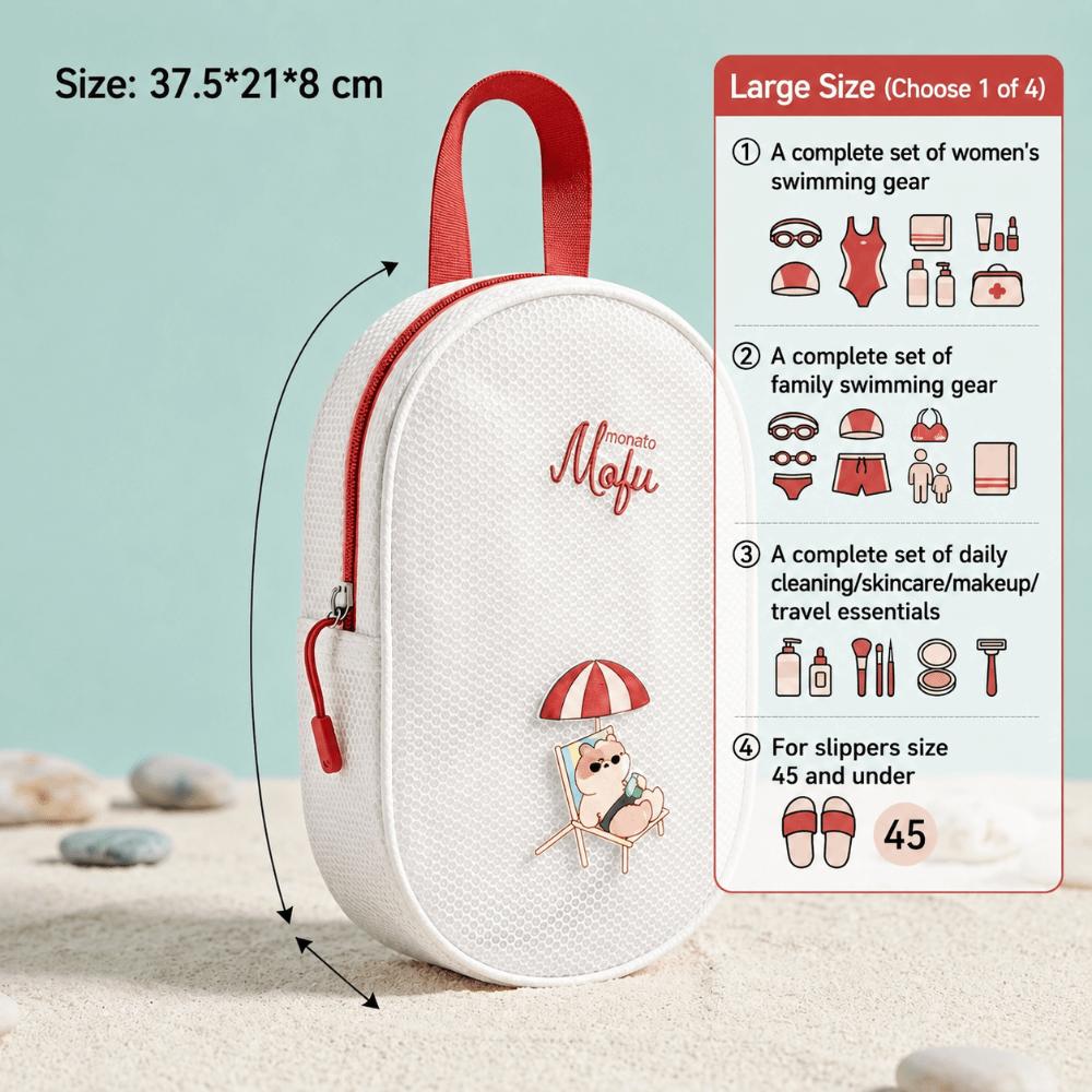 Waterproof Swimming Storage Bag Wear Resistant Swim Gear Bag Portable Organizer Bag  Pool Use